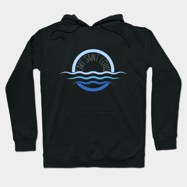 Lake Saint Louis Waves Hoodie by Harbor Bend Designs